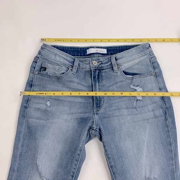 KanCan Distressed Skinny crop ankle jeans Size 9/28 Stretch Light wash denim - Picture 9 of 12